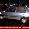 Acidente próximo das Penitenciárias de Tupi Paulista envolve 04 carros
