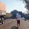 Mais um grave acidente registrado na ‘Rodovia da Morte’ em Três Lagoas; Após colisão carros pegam fogo