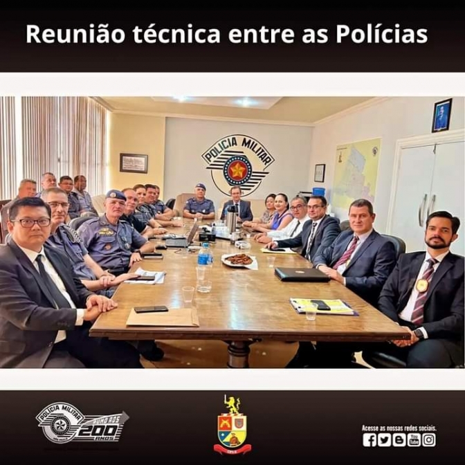 Em Presidente Prudente reunião de comandantes e delegados no Comando de Policiamento Interior 8