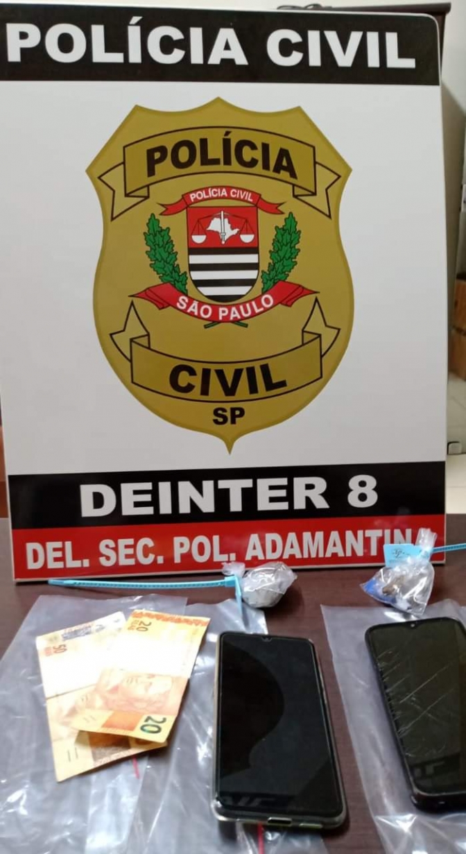 POLÍCIA CIVIL DE ADAMANTINA PRENDE JOVEM POR TRÁFICO DE DROGAS