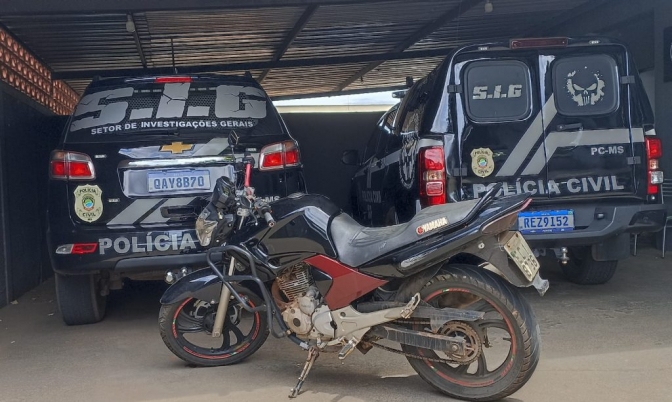 SIG de Três Lagoas recupera motocicleta furtada antes do proprietário saber do crime