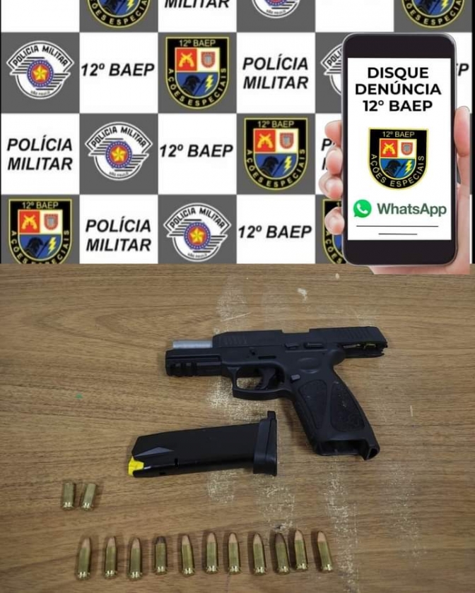 BAEP prende indivíduo com arma de fogo após disparos, alvo de combate ao crime Avenida Brasília