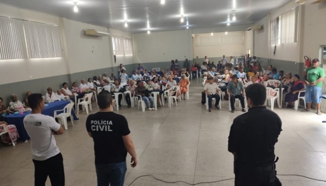Polícia Civil visita casa de recuperação e Centro de Convivência para idosos em Água Clara
