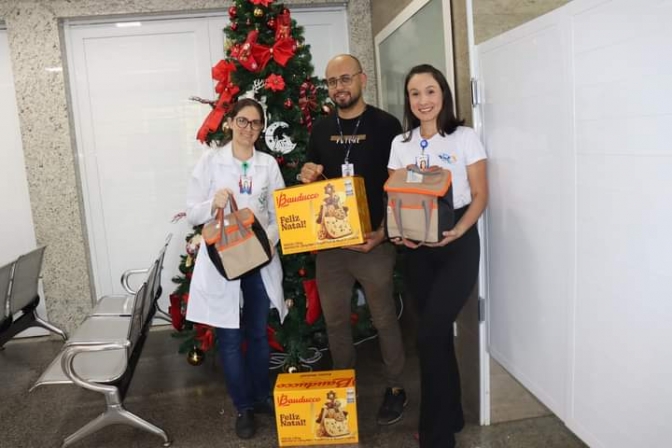 Cunzolo Guindastes e Plataformas de Três Lagoas doou cestas natalinas ao Hospital Auxiliadora