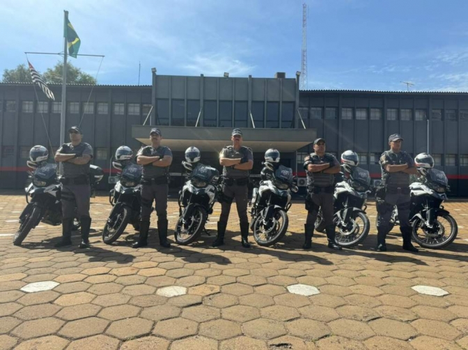 Polícia Militar de Araçatuba recebe novas motocicletas para patrulhamento