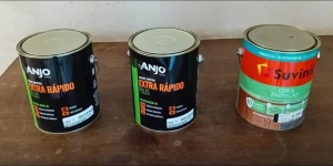 Polícia Militar de Birigui prendeu homem por furtar latas de tinta em construção