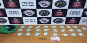 HOMEM É PRESO PELA POLÍCIA MILITAR POR TRÁFICO DE DROGAS EM ARAÇATUBA