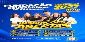 Fundação Educacional de Andradina abre inscrições para o Vestibular 2027