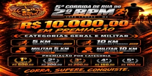 2º Batalhão de Polícia Militar de Três Lagoas Promove 5ª Corrida de Rua com R$ 10 Mil em Premiação