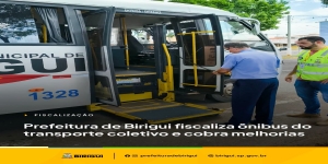 Prefeitura de Birigui fiscaliza ônibus do transporte coletivo e cobra melhorias 