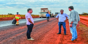 Pavimentação da MS-444 avança e entra na reta final em Selvíria