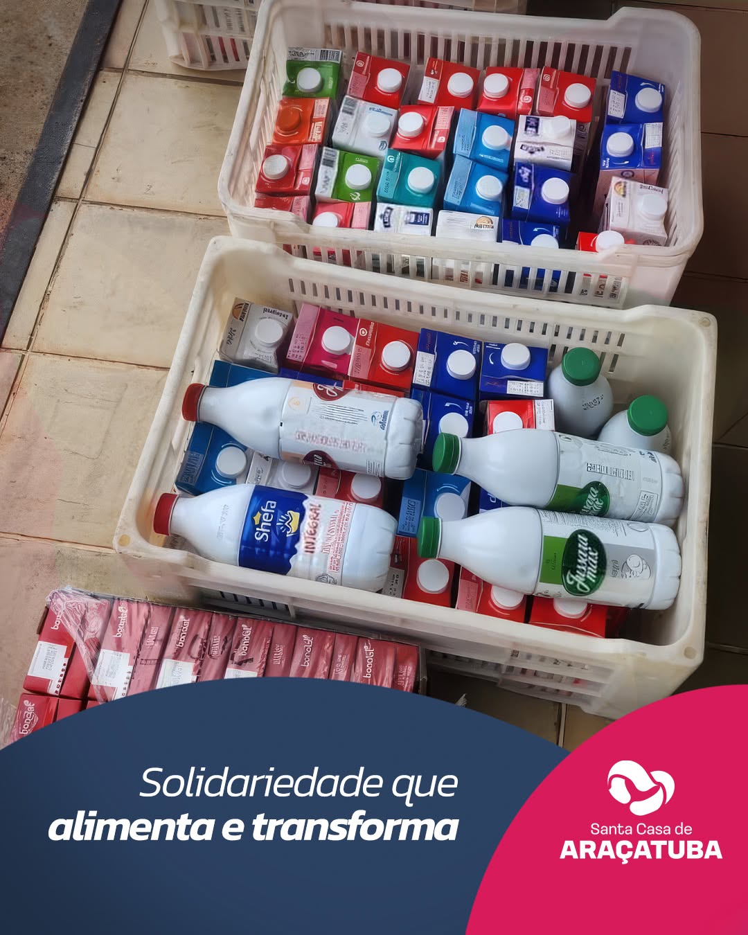 POLÍCIA CIVIL DOA 161 LITROS DE LEITE PARA SANTA CASA DE ARAÇATUBA 