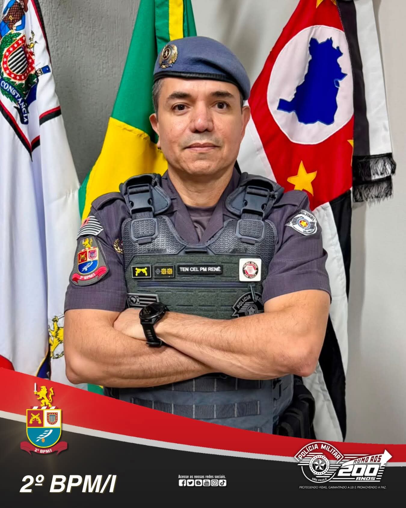 Tenente-Coronel PM Rene Rodrigues Antônio é o novo Comandante do 2°BPM/I de Araçatuba 