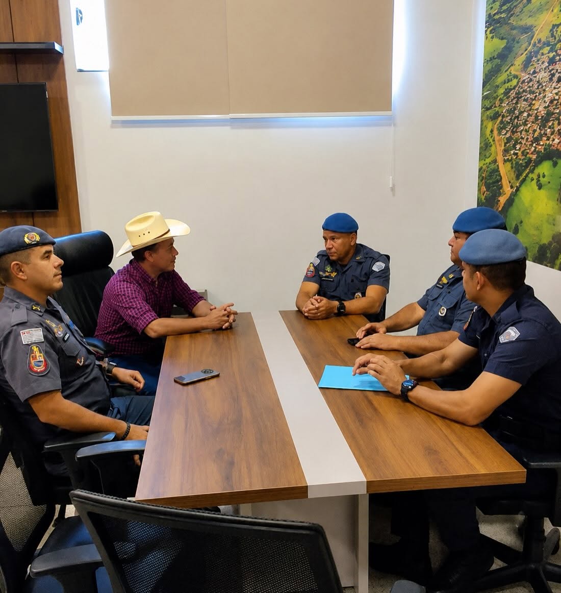 Polícia Militar e Prefeitura de Nova Independência (SP) discutem ações de segurança no município