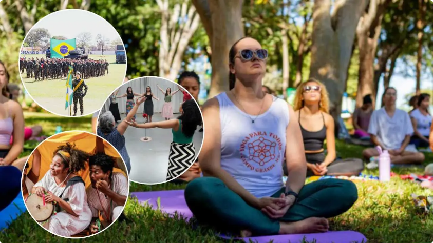Último fim de semana de agosto tem Dia do Soldado, sarau e yoga no parque em Campo Grande