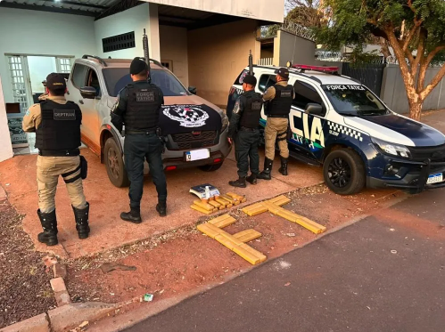 Força Tática de Três Lagoas desmonta “guarda-roupa” do tráfico e apreende quase 30 kg de maconha e recupera caminhonete furtada 