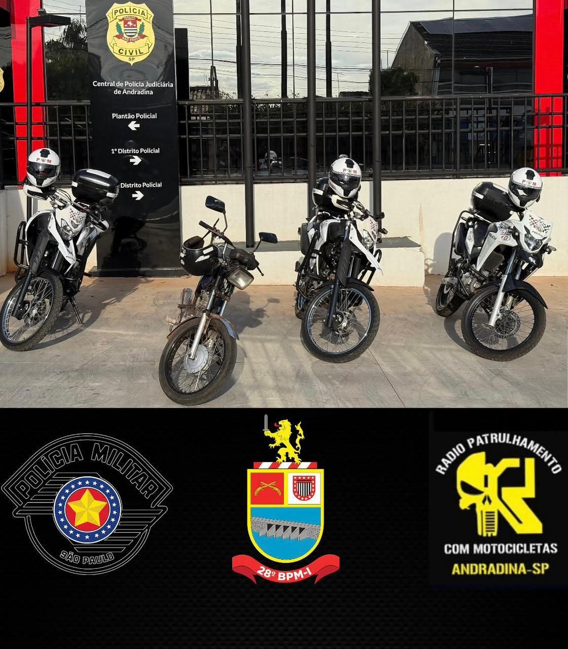 Polícia Militar de Andradina prende condutor sem CNH e com moto adulterada no bairro Pereira Jordão