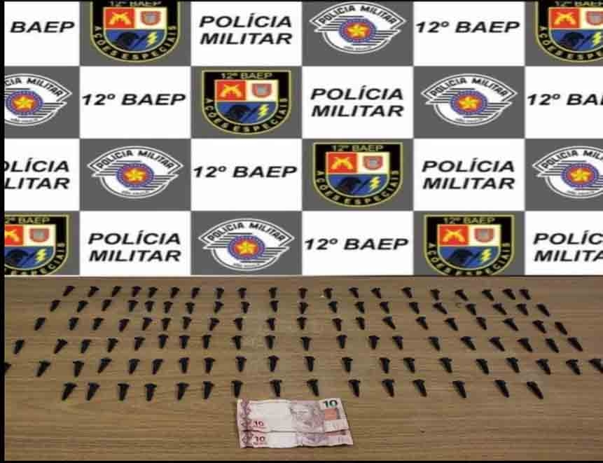 12º BAEP de Araçatuba prendeu traficante com cocaína, alvo de combate ao crime Jardim Rosele