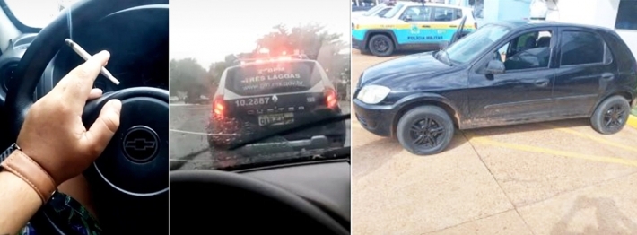Homem é preso em Três Lagoas após divulgar vídeo fazendo uso de maconha atrás de uma viatura da Polícia Militar