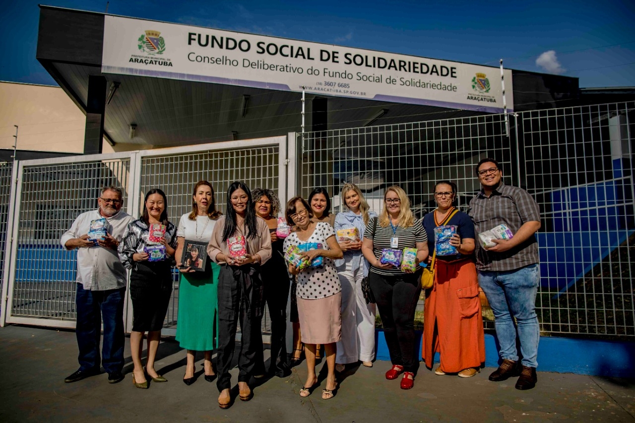 Em ação inédita, Fundo Social de Araçatuba recebe doações de absorventes do Japão