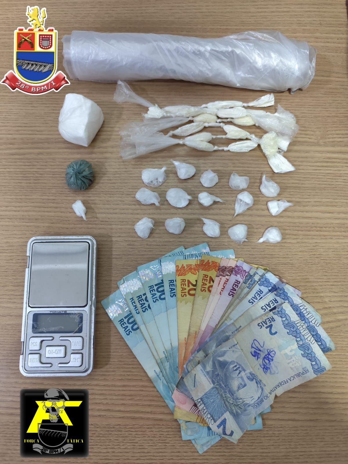 Polícia Militar de Andradina prendeu morador do bairro Gasparelli por tráfico de drogas