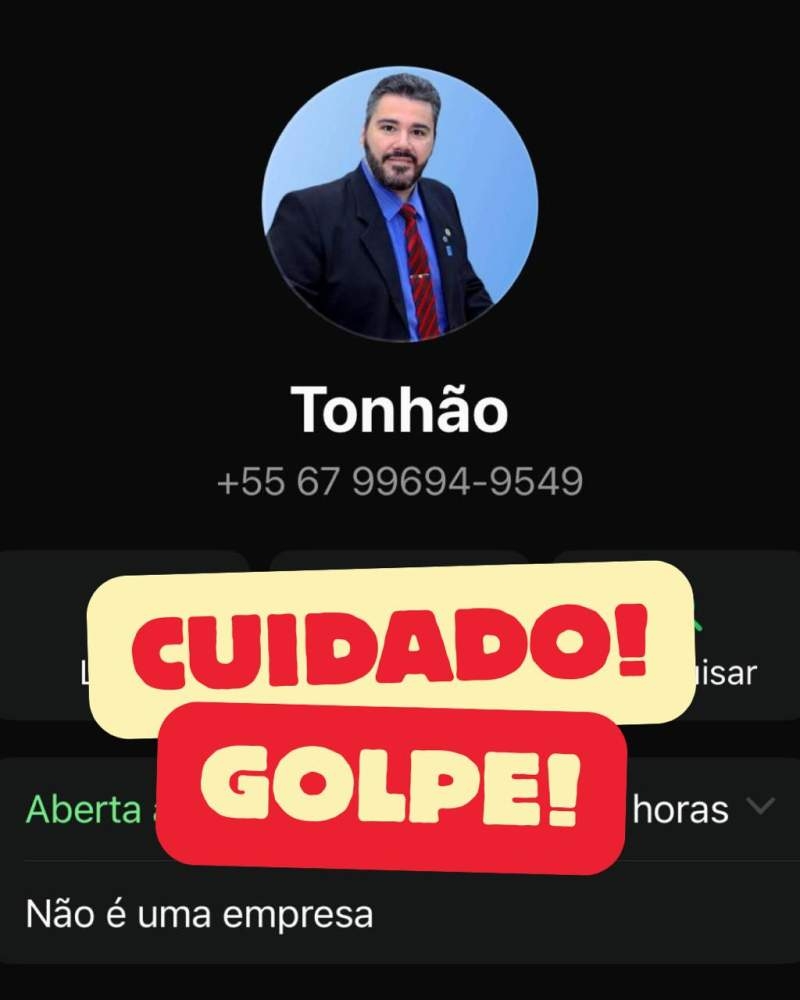Golpe em Três Lagoas usa nome do vereador Tonhão para pedir dinheiro via WhatsApp