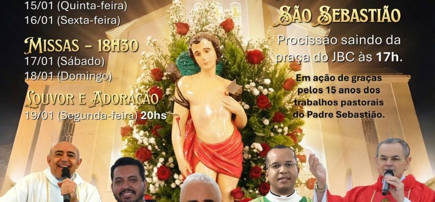 Paróquia de São Sebastião divulga programação completa das festividades do Padroeiro em Andradina