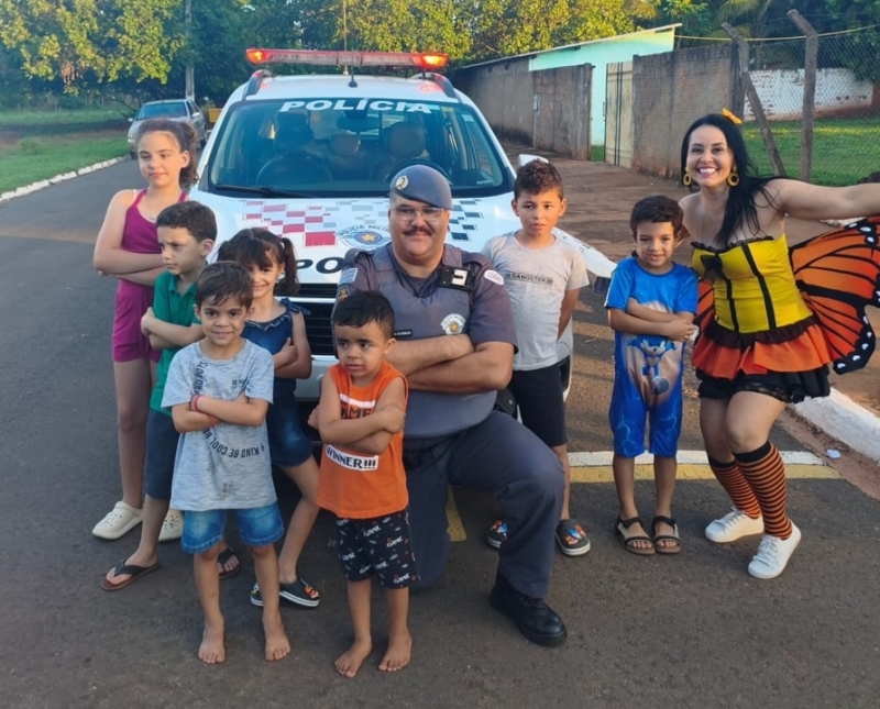 PM de Andradina participa da “Festinha do Dia das Crianças” em Paranápolis