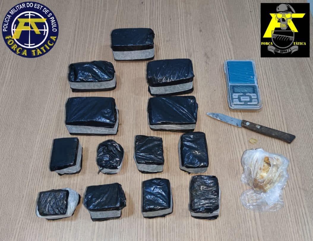 Polícia Militar prende homem por tráfico de drogas e apreende mais de 1 kg de maconha em Castilho