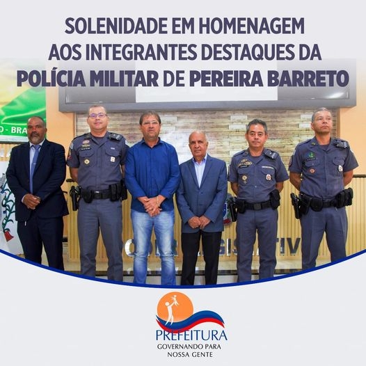 Prefeito João de Altayr participou da homenagem da valorização aos PMs de Pereira Barreto