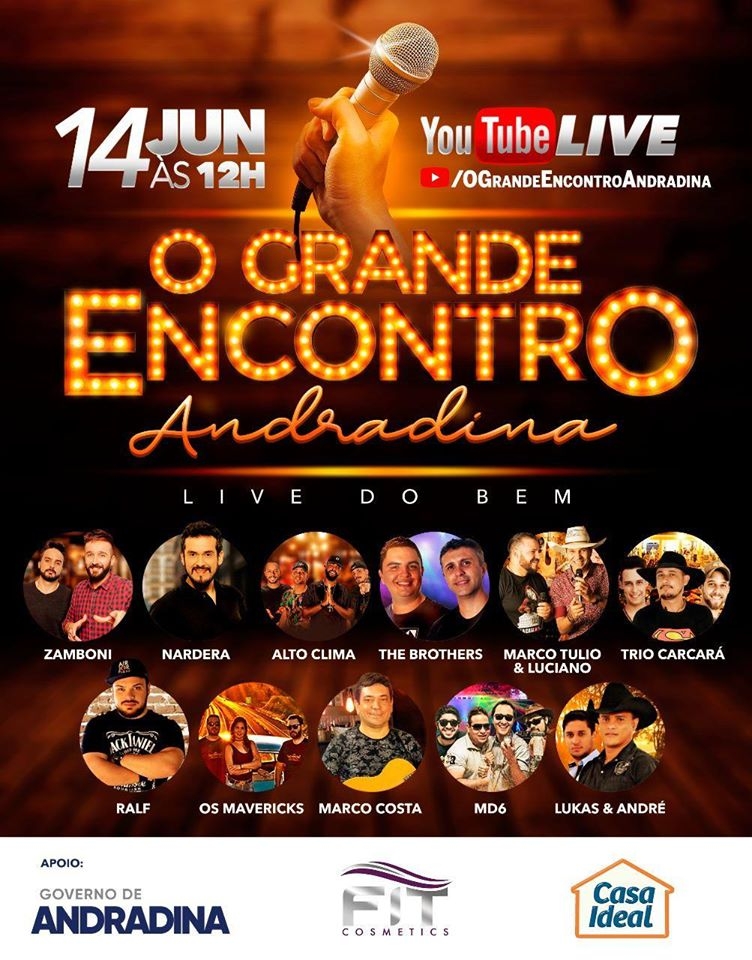 DOMINGO MÚSICOS DA NOITE ANDRADINENSE EM “LIVE” ESPECIAL