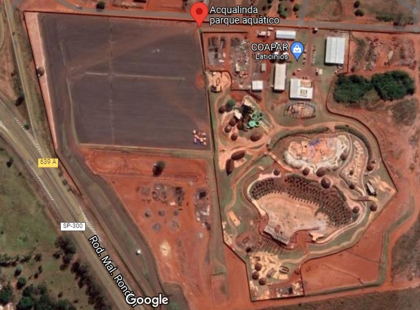 Parque Aquático Acqualinda de Andradina já pode ser visto do espaço