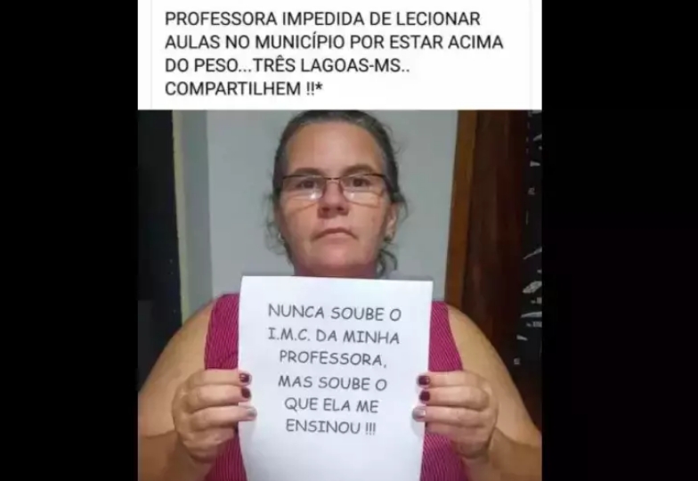 Na volta às aulas, Prefeitura de Três Lagoas corta professor obeso ou diabético e causa revolta