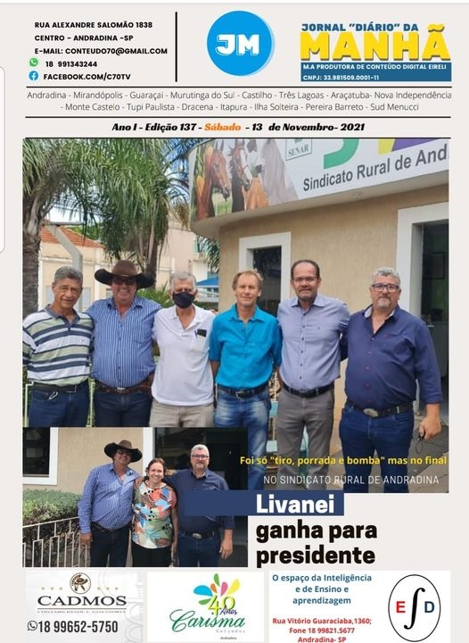 Eleição no Sindicato Rural de Andradina elege a continuidade