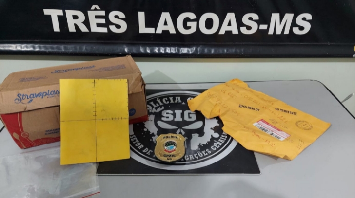 Polícia Civil intercepta correspondência suspeita de conter maconha sintética, em Três Lagoas