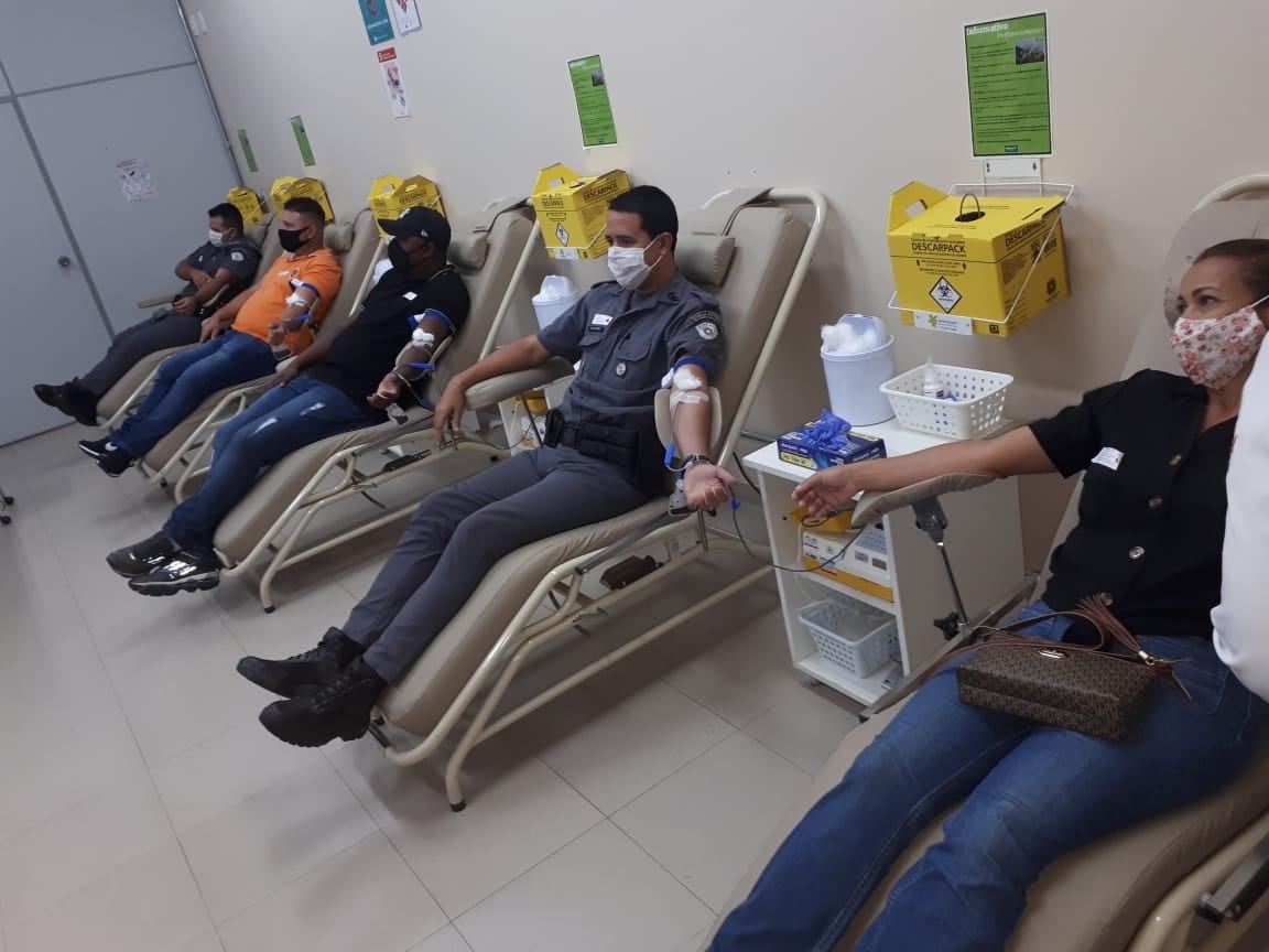 Policiais Militares do Batalhão de Andradina doaram sangue ao Banco de Sangue de Araçatuba