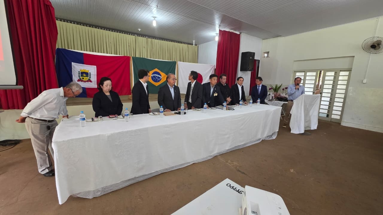 Comitiva da província de Toyama, do Japão, visita o bairro da Terceira Aliança em Mirandópolis