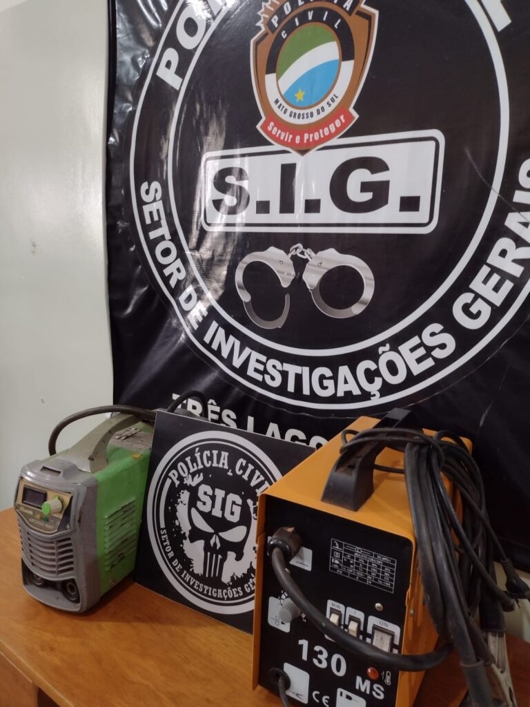 Polícia Civil  de Três Lagoas apreende máquinas que foram apropriadas indevidamente