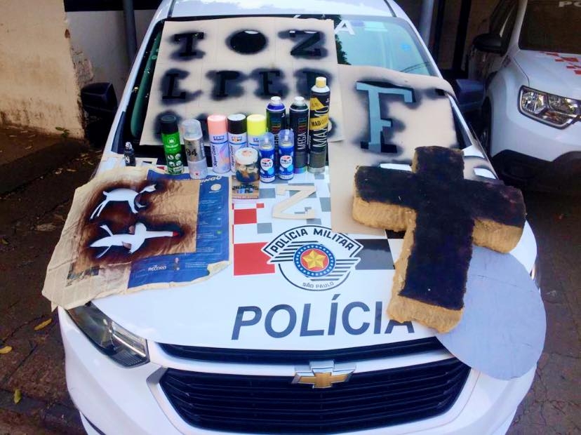 POLÍCIA MILITAR DE MIRANDÓPOLIS PRENDE PICHADOR