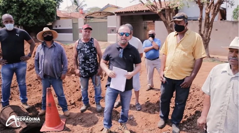 Governo de Andradina anuncia melhoria na galeria pluvial da rua 27 do bairro Gasparelli