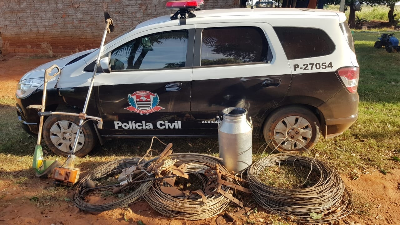 Polícia Civil de Murutinga do Sul recupera na zona rural objetos furtados no valor de R$ 33.225,00