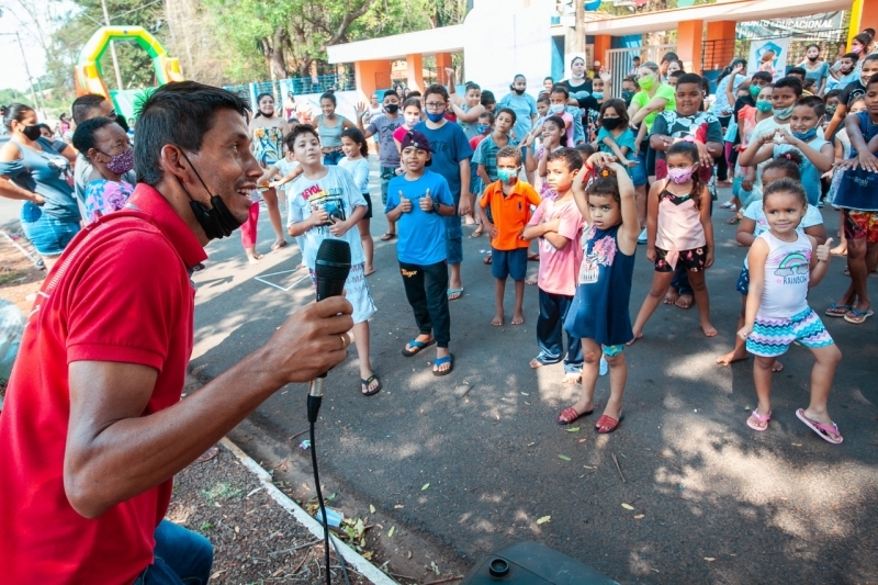 Festa para crianças foi um sucesso no Bosque Municipal de Andradina