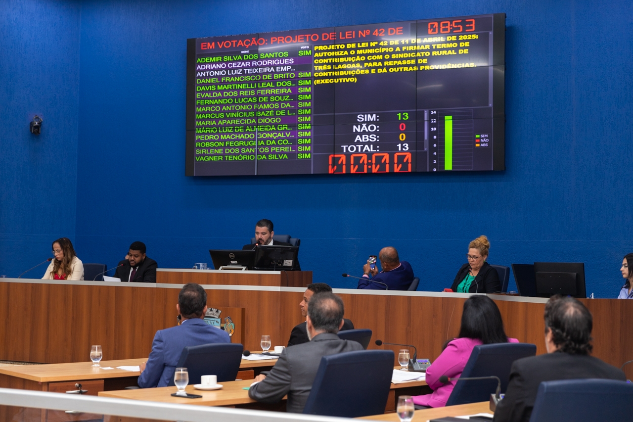 Vereadores de Três Lagoas aprovam repasses para o Torneio de Pesca e a Expotrês