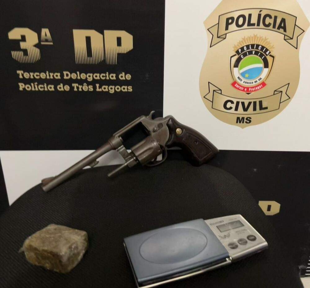 Foragido é preso por tráfico e posse de arma pela Polícia Civil de Três Lagoas