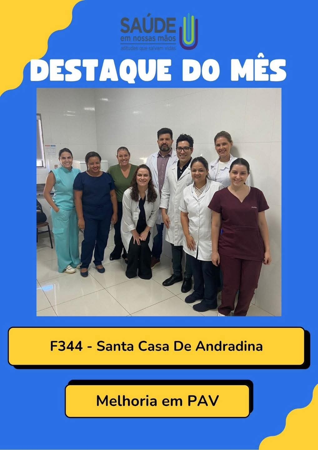 Santa Casa de Andradina é destaque nacional no Projeto “Saúde em Nossas Mãos”