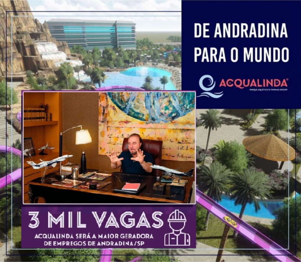 Parque Acqualinda de Andradina tem vaga de Promotor de Marketing, Consultor de Vendas, Garçom e outras funções