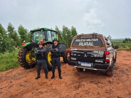Polícia Militar Rural recupera trator furtado avaliado em alto valor e reforça combate aos crimes no campo em Selvíria