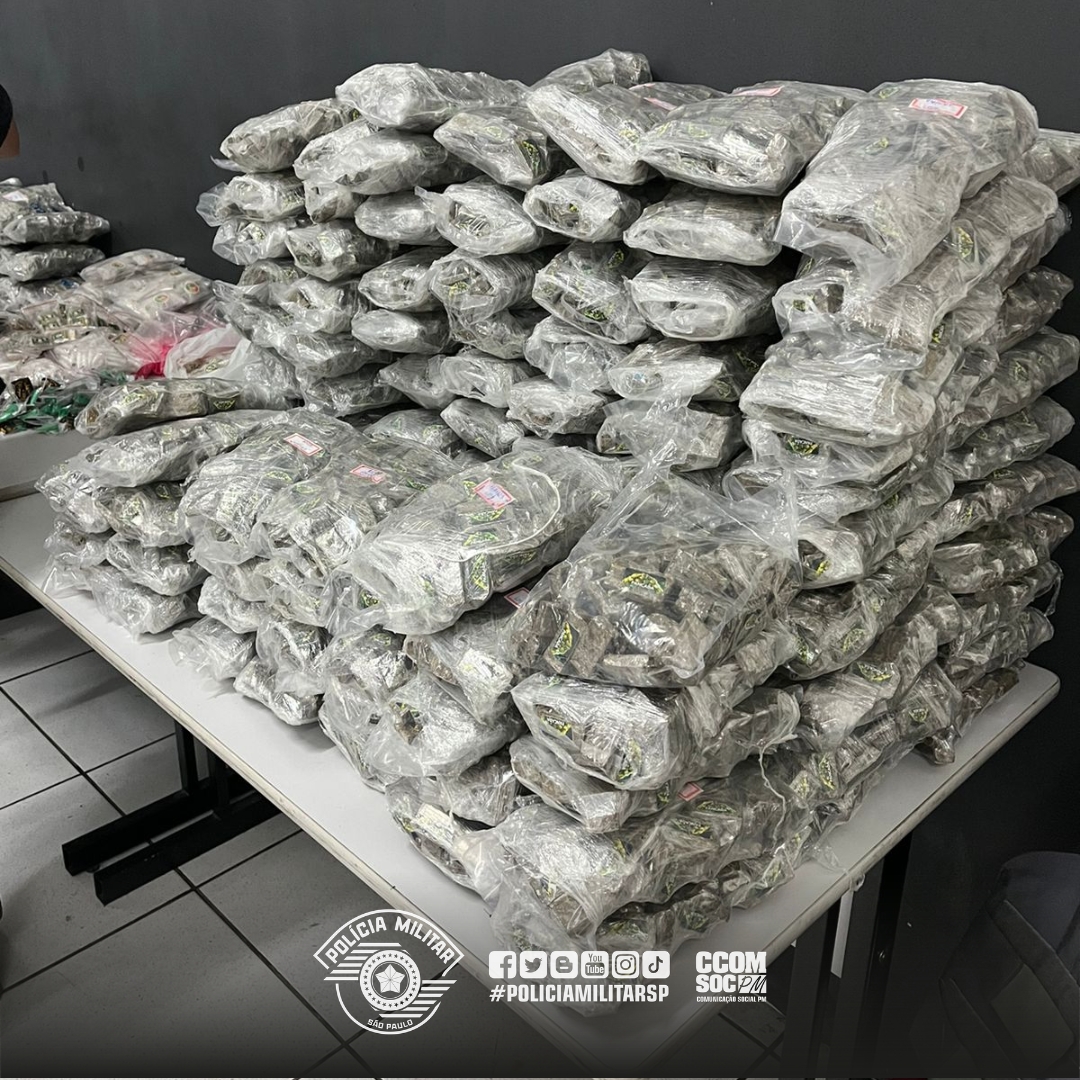 PM APREENDE MAIS DE 150 KG DE DROGAS EM SOROCABA