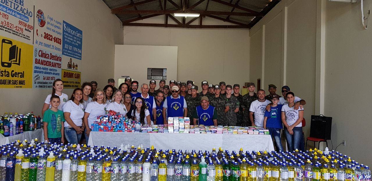 Loja Maçônica Solidariedade e Firmeza de Dracena realiza 2ª Campanha de Higiene e Limpeza para ajudar as entidades