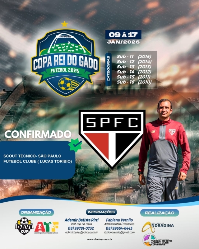 Copa Rei do Gado transforma Andradina em vitrine do futebol de base